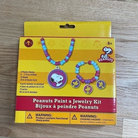 Peanuts Snoopy Paint a Jewelry Kit NIB Beaded Arts Crafts - Picture 2 of 3